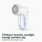 Şarjlı Tüy Temizleme ve Tiftik Temizleme Makinesi + Yedek Bıçak Hediyeli