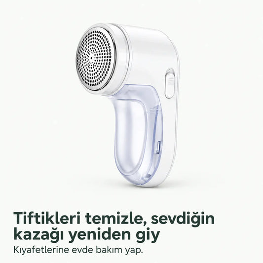 Şarjlı Tüy Temizleme ve Tiftik Temizleme Makinesi + Yedek Bıçak Hediyeli